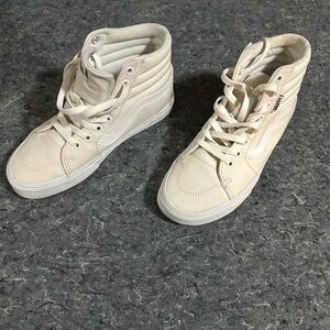 Vans Unisex Sk8 Hi White Canvas High Top Sneakers